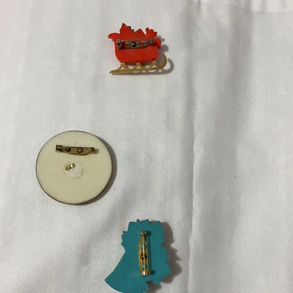 Christmas brooches vintage bundle of 3 - Picture 2 of 6